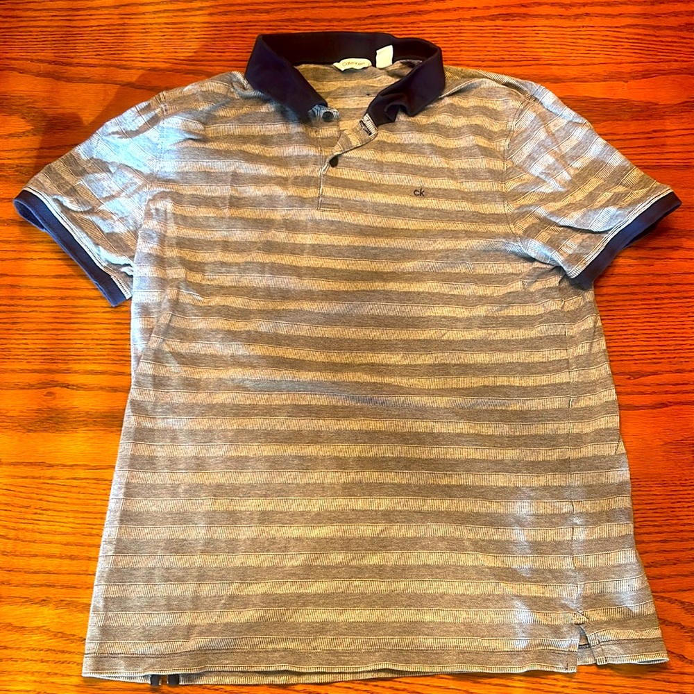 Calvin Klein Stripped Polo / Large